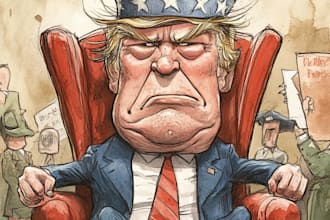 make a political caricature and cartoon art