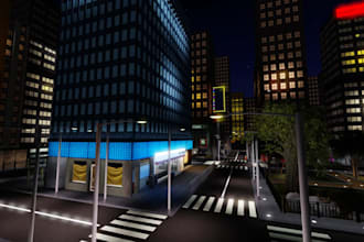 build realistic roblox environment, interior, city map, roblox scp environment