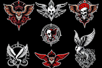 make more elegant and classic for logo tattoo and barbershop