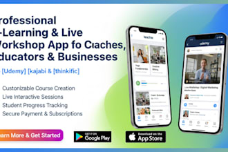 develop custom elearning app with live classes and branded online courses