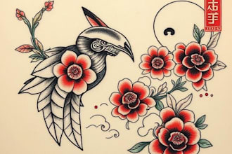 create super artistic tattoo designs in japanese style