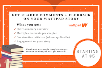 read and review your wattpad story with genuine comments