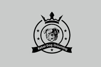 design captivating perfect logo for rebel dog grooming