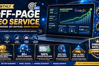 do monthly off page SEO service with high authority white hat dofollow backlinks