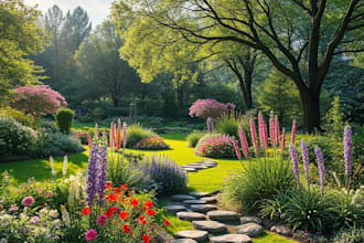 design a realistic digital nature landscape, oil painting art