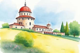 draw original watercolor landscape or architecture art