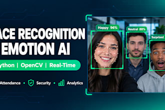 build face recognition and emotion detection ai system with opencv python