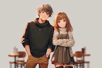 draw couples in anime style