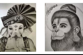 make realistic pencil potraits ,sketch from photo