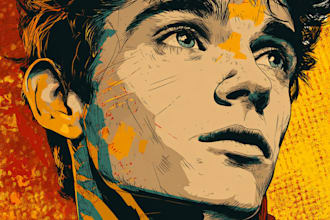 create vibrant custom pop art portraits in modern style