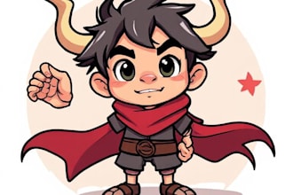 make a drawn vector character design