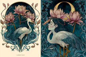 draw anything in art nouveau style