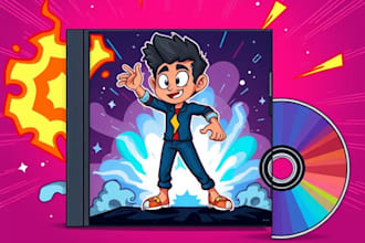 draw a custom cartoon album cover art artwork spotify