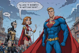 do a charcter of comic or design your comic character