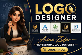 design a professional business logo with transparent files