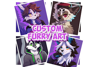 draw custom furry oc art reference sheet nsfw fursona anthro furry commission 2d