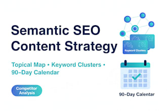 create your SEO content strategy with topical map and 90 day calendar