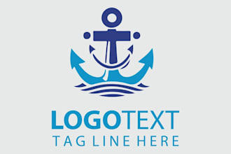 design a bold and professional anchor emblem logo