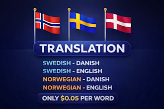 translate norwegian and swedish into perfect danish