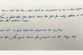 write handwritten letters, notes, and assignments