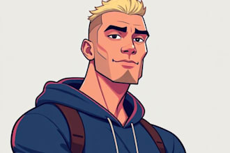 draw custom character in vector style