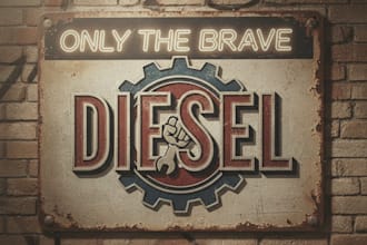 design a bold vintage diesel brand logo for your business