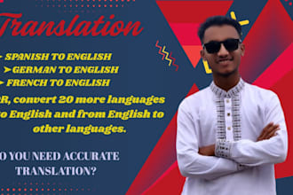 professionally translate 20 language with pure accuracy