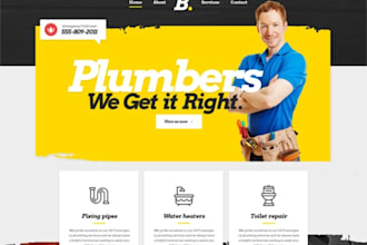 develop handyman plumber website design