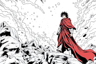 draw great manga pages for you