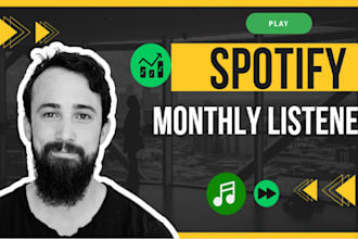 increase spotify monthly listener, spotify stream, spotify music promotion