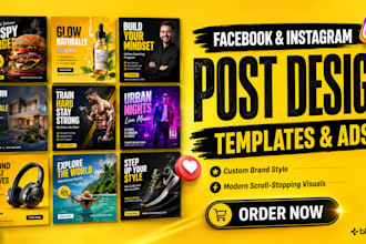 design pro instagram, facebook social media posts and ads