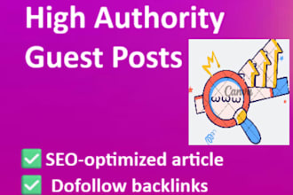 write and publish 20 dofollow guest posts on authority websites