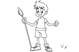 draw black and white outline illustration diagram