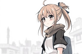 draw custom anime character sketch