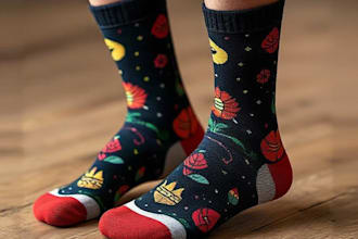 design a custom and unique socks design