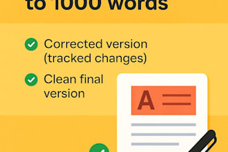 professionally proofread and correct your english or german text