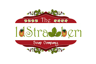 design aesthetics wild strawberry soap company logo
