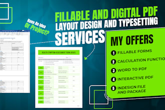 design digital fillable PDF forms with a clean layout
