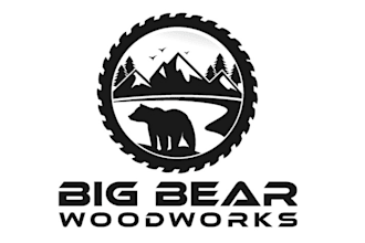 design stand out big bear wood works logo