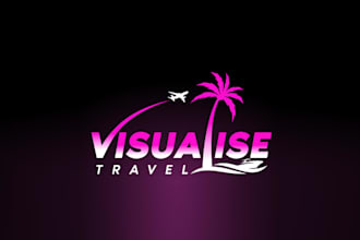 design outstanding holiday theme logo for visualize travel