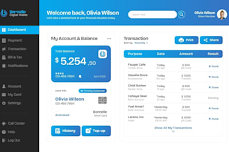 build custom investment website, fintech loan banking website