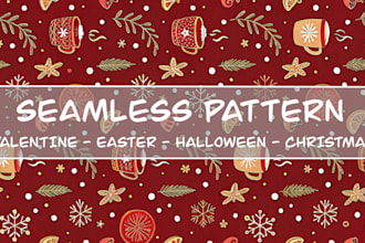 design cute seasonal seamless pattern for holidays