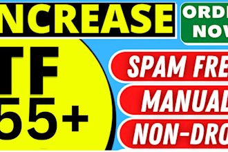 increase majestic tf cf 55 plus with powerful backlinks