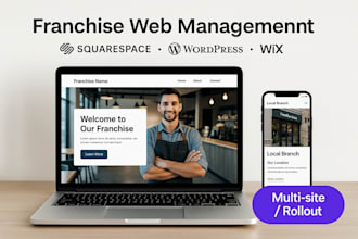 build and manage squarespace franchise chain websites for multi location brands