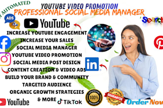 do youtube organic promotion ig ads social media reach content marketing manager