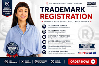 help with trademark registration USA, UK, eu or canada and search