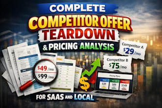 complete competitor offer teardown pricing analysis for saas and local