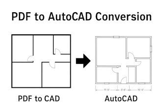 convert PDF or image to autocad 2d drawing