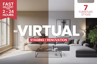 do virtual staging, virtual furniture, virtual renovation