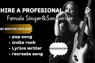 sing a custom pop song as a female singer pop birthday song pop vocalist